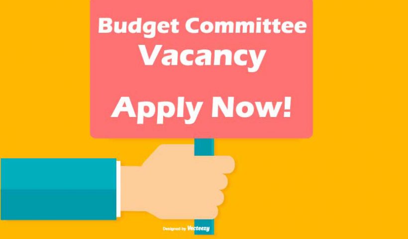 Budget Committee Vacancy. Apply Now!